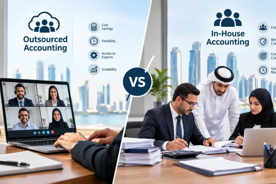 Outsourced Accounting Services in Qatar vs In-House