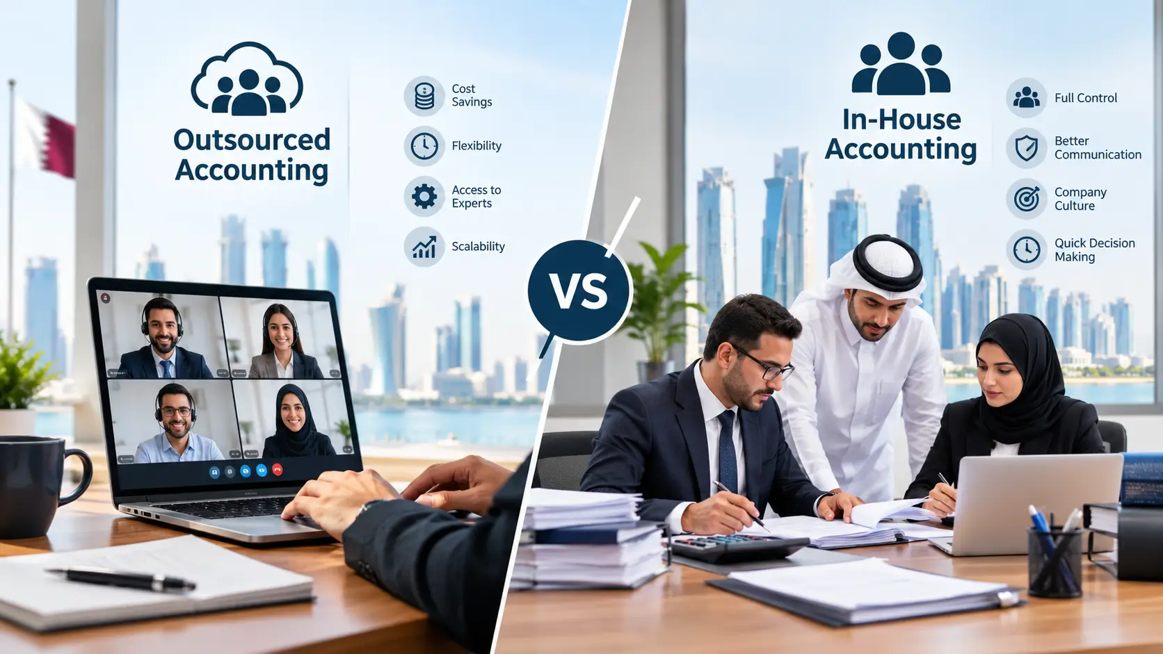 Outsourced Accounting Services in Qatar vs In-House